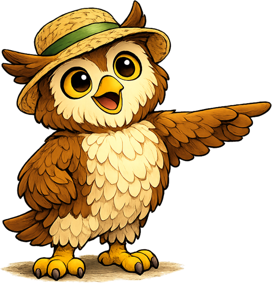 Eulen-Maskottchen